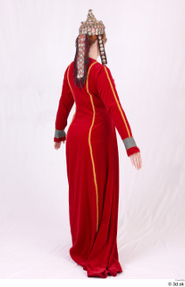  Photos Medieval Turkish Princess in cloth dress 1 Turkish Princess a poses formal dress red dress whole body 0006.jpg